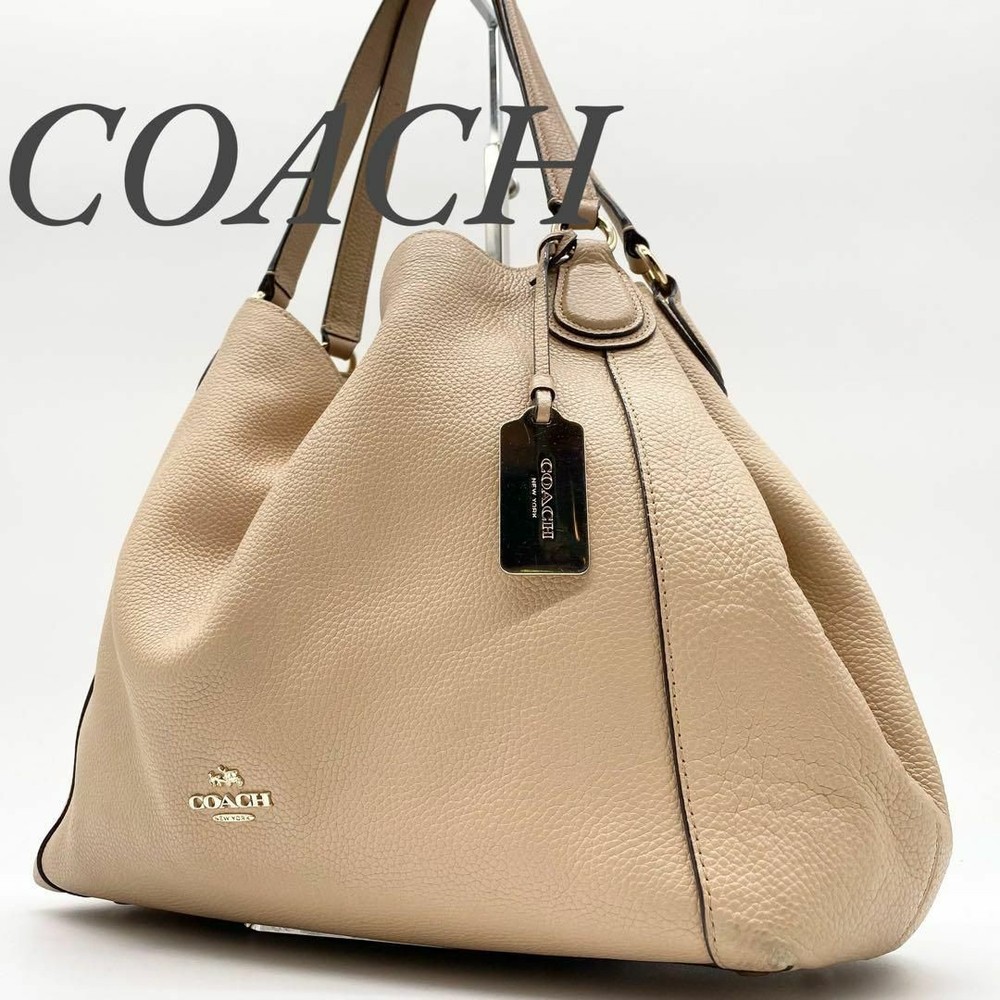 Coach Edie Pebbled Leather Crossbody Shoulder Bag - Excellent Condition
