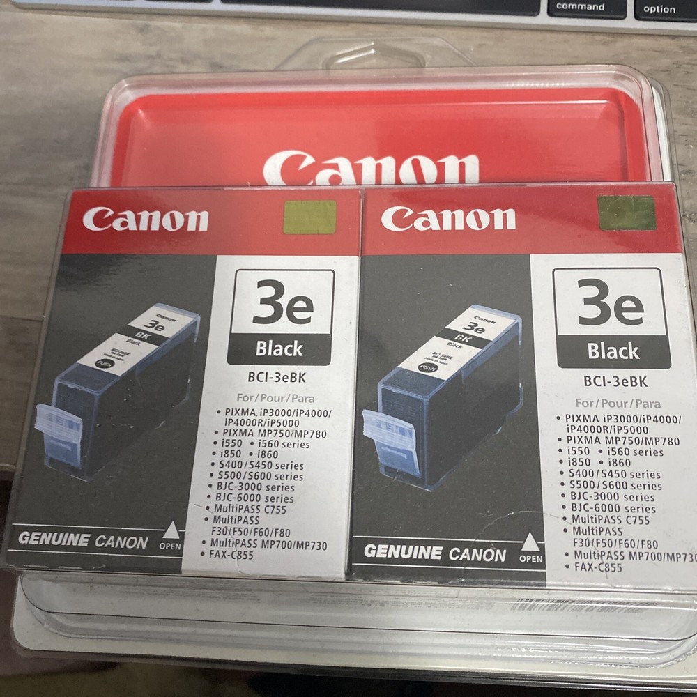 CANON Black Printer Ink Cartridge BCI-3eBK 2-Pack Pixma Twin Pack New Sealed