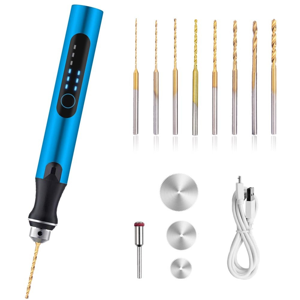 3-Speed Cordless Mini Drill Pen With 8 Small Drill Bits,Rechargeable Hand Dri...