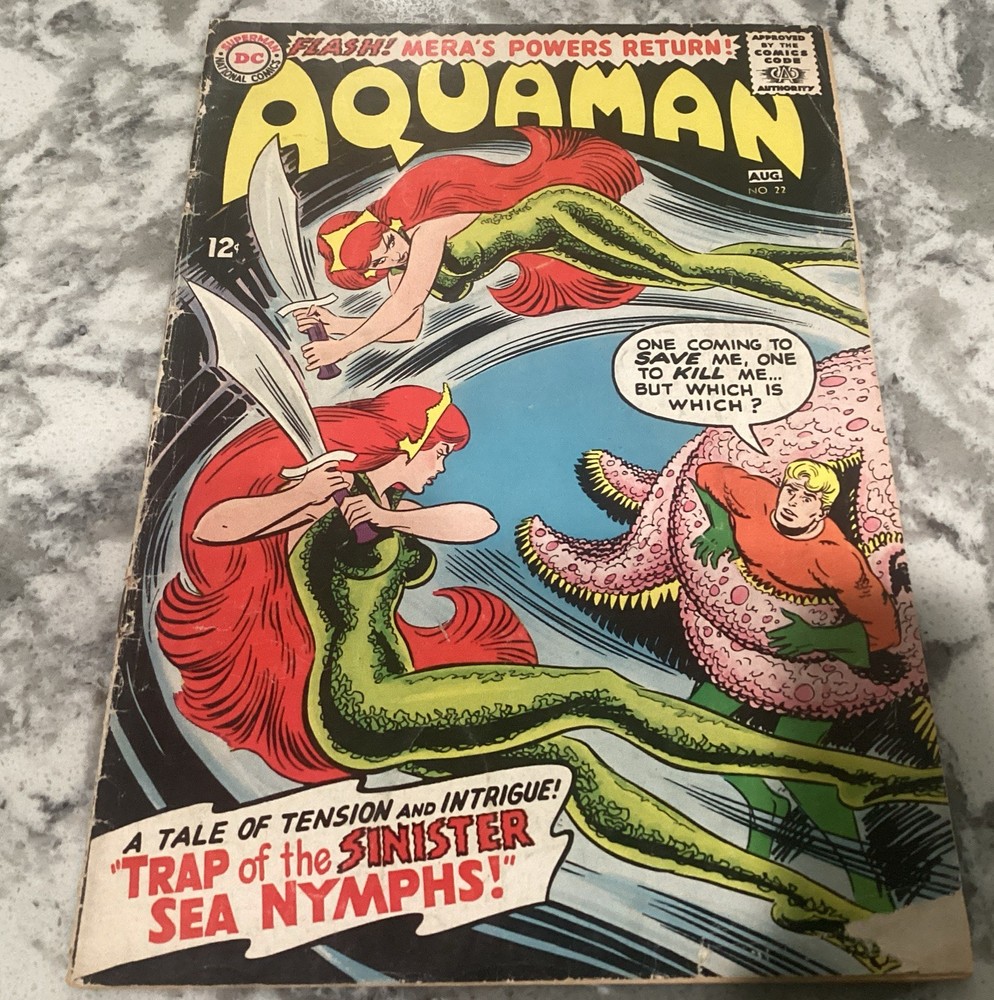 Aquaman #22 DC Comics 1965 Cardy Art 1st Hila/1st Siren App. Key Issue