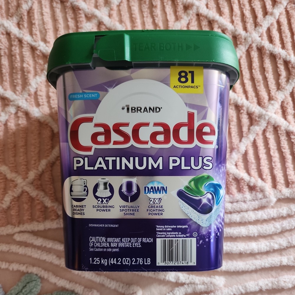Cascade Platinum Plus Dishwasher Detergent Pods Fresh Scent 81 Actionpacks