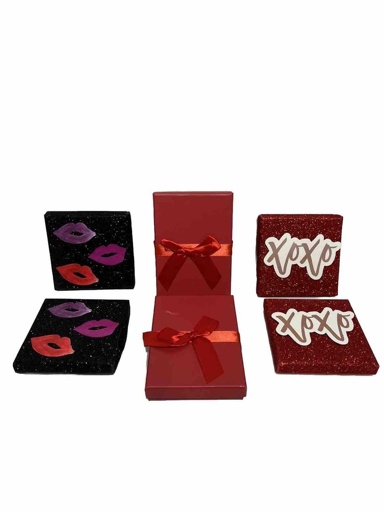 Gift Card Boxes Set Of 6 Holiday Home Brand Red/black-image