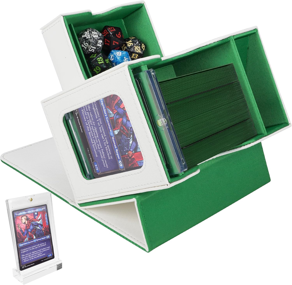 MTG Deck Box for Commander Display,Card Deck Box Fit 100 Double-Sleeved Cards,Mt