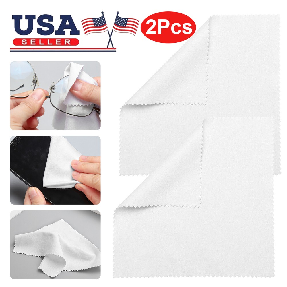 2 PCS Microfiber Cleaning Cloths For Phone Screen Camera Lens Eye Glasses Etc.