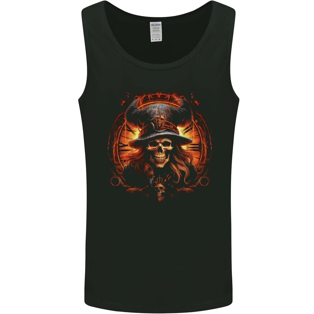 Time of the Witch Skull Mens Vest Tank Top