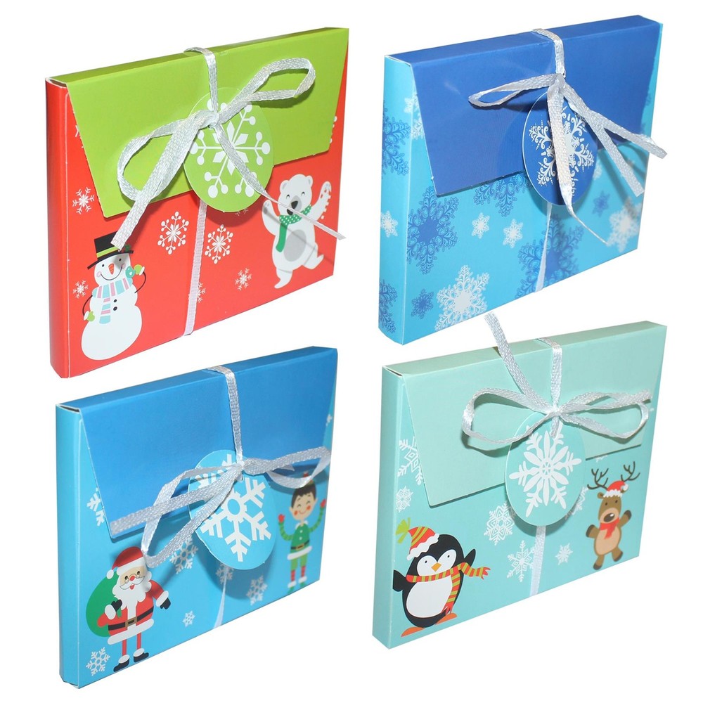 Festive Christmas Money Gift Box Set - 4 Envelopes - Design C-image