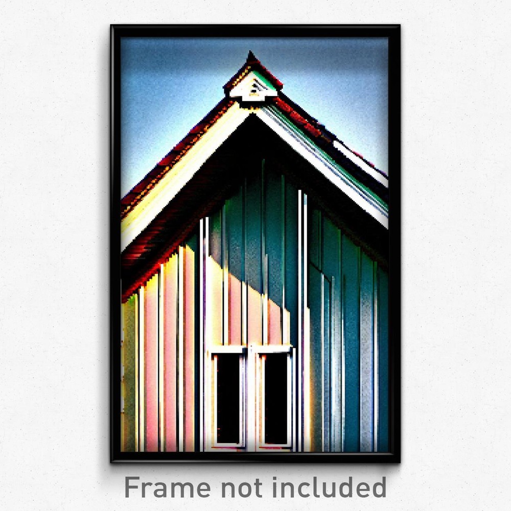 Pixel Art Poster: Authentic Gable 8-Bit Psychedelic Trippy Video Game Print