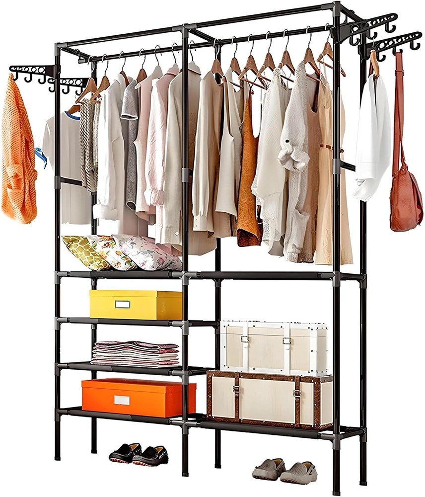 Heavy Duty Clothes Rack for Hanging Garments with 77Lbs Weight Capacity