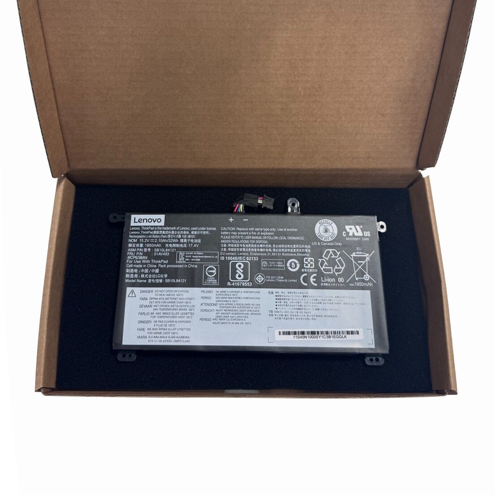 OEM 純正 32WH 15.2V 01AV493 バッテリー、レノボ ThinkPad T570 T580 P51S P52S 用