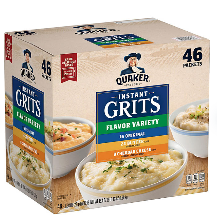 Quaker Instant Grits Variety Pack 46 Count 45.4 oz Box