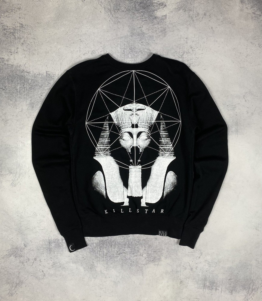 Killstar Pyramid Pharaoh Gothic Style Sweatshirt Sweater Black Men’s Size XS