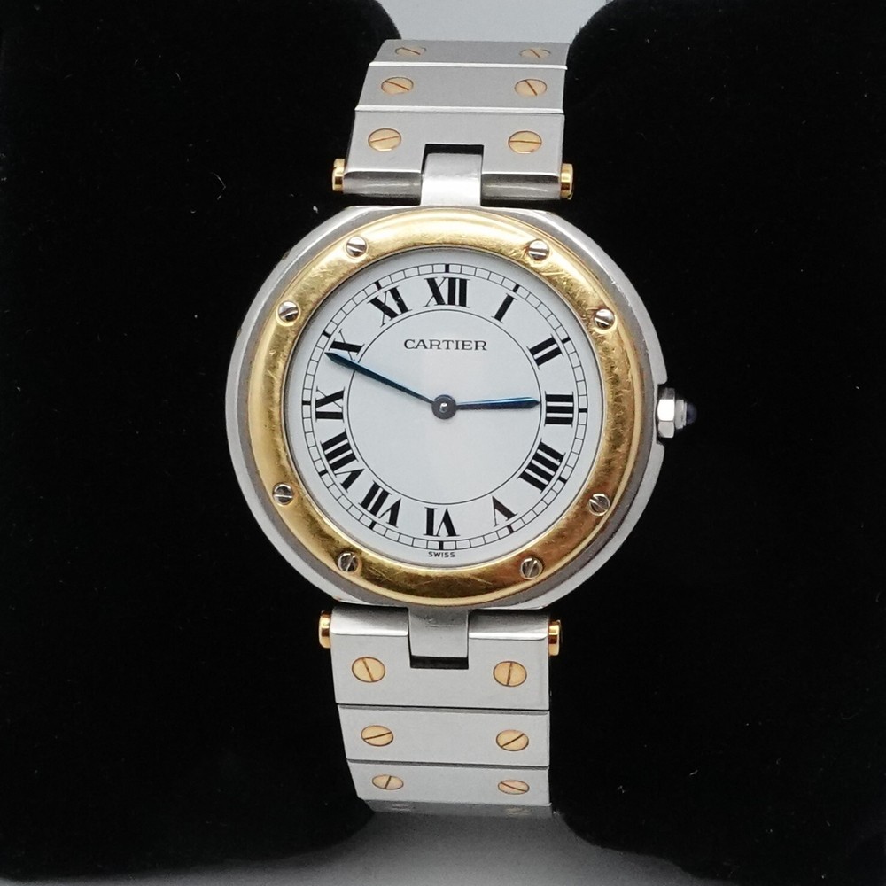 Cartier Santos Ronde 8191 18K Gold Two Tone Stainless Quartz Watch - 32mm