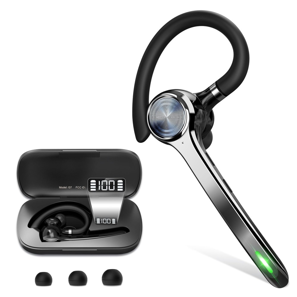 Wireless Bluetooth Headset with 500mAh Charging Case 72H Playtime