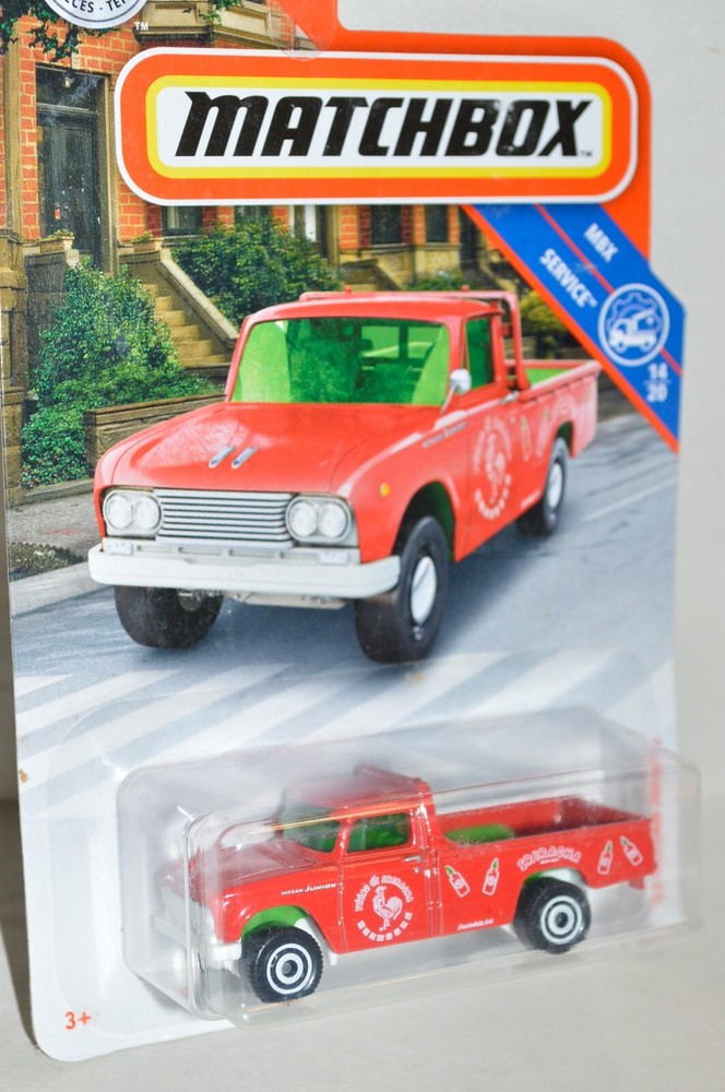 1:64 die cast Matchbox 89/100 1962 Nissan Junior pickup truck RED
