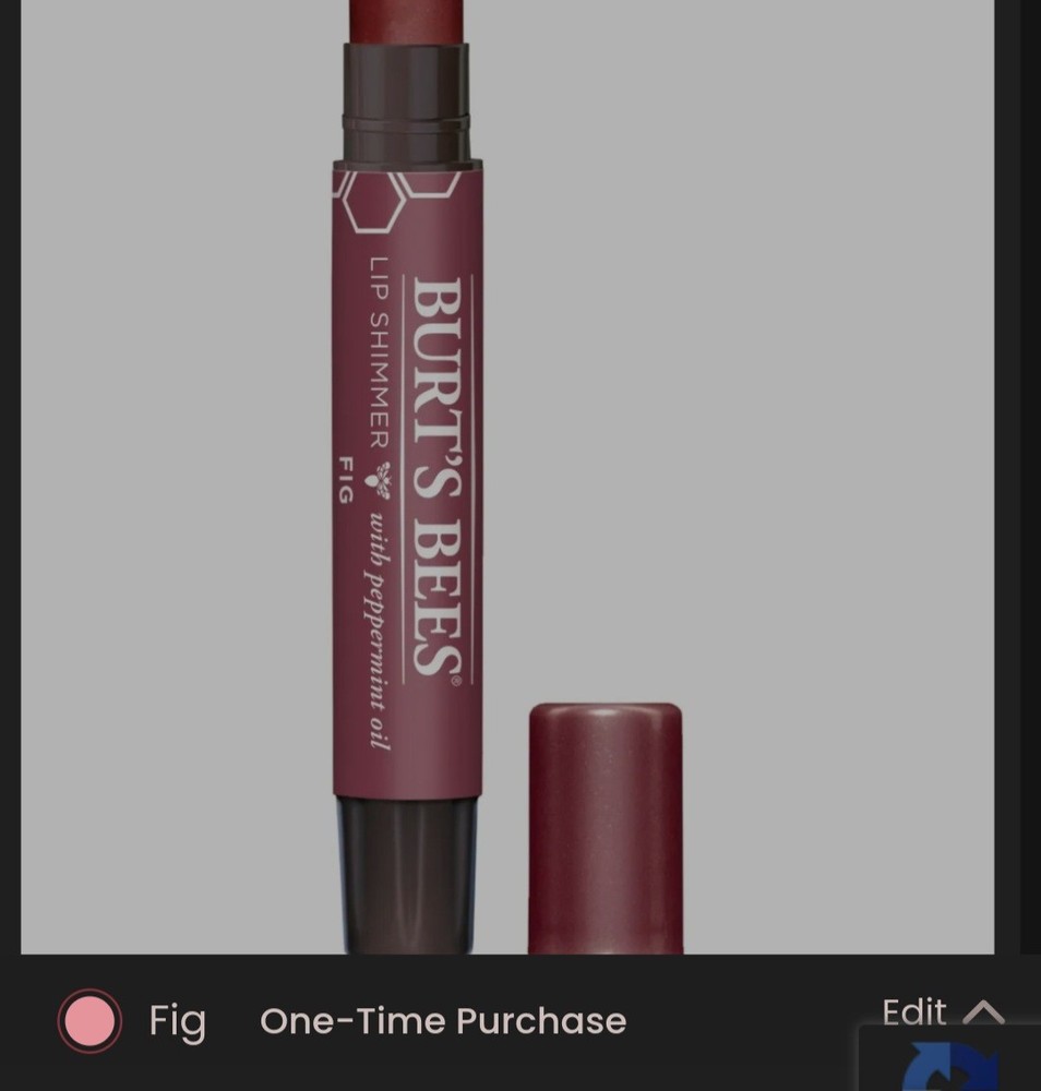 Burt's Bees Lip Shimmer in Fig 133 New Sealed .09oz 2.55g