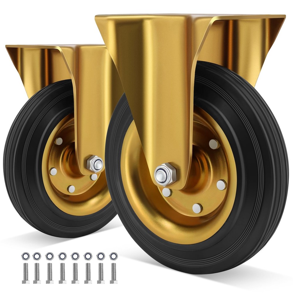 WBD WEIBIDA 8 in Heavy Duty Industrial Casters Wheel，800 Lbs Per Heavy Duty R...