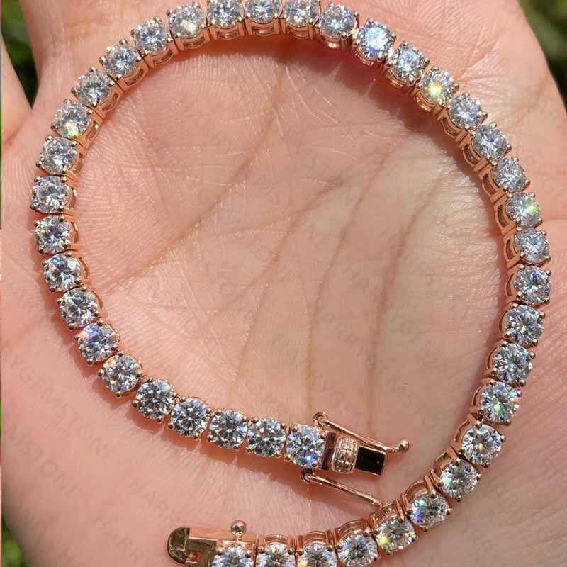 Moissanite Tennis Bracelet for Bridal Wear in 14k White Gold