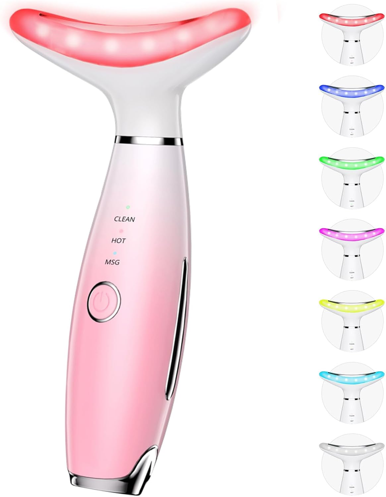 7 Color Galvanic Facial Machine with Red Light Therapy for Face and Neck Massage