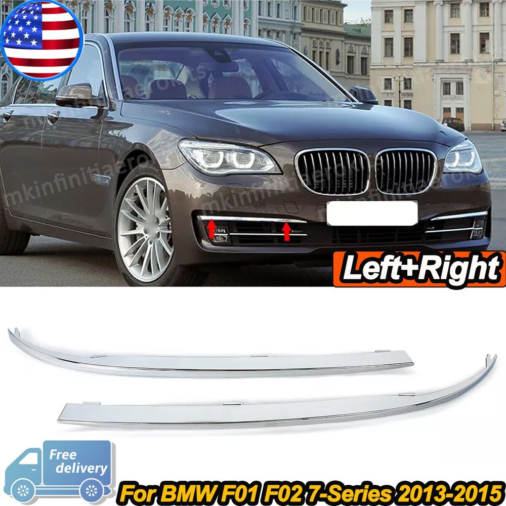 Front Bumper Lower Fog Light Cover Trim LH+RH For 2013-15 BMW 7-Series F01 F02