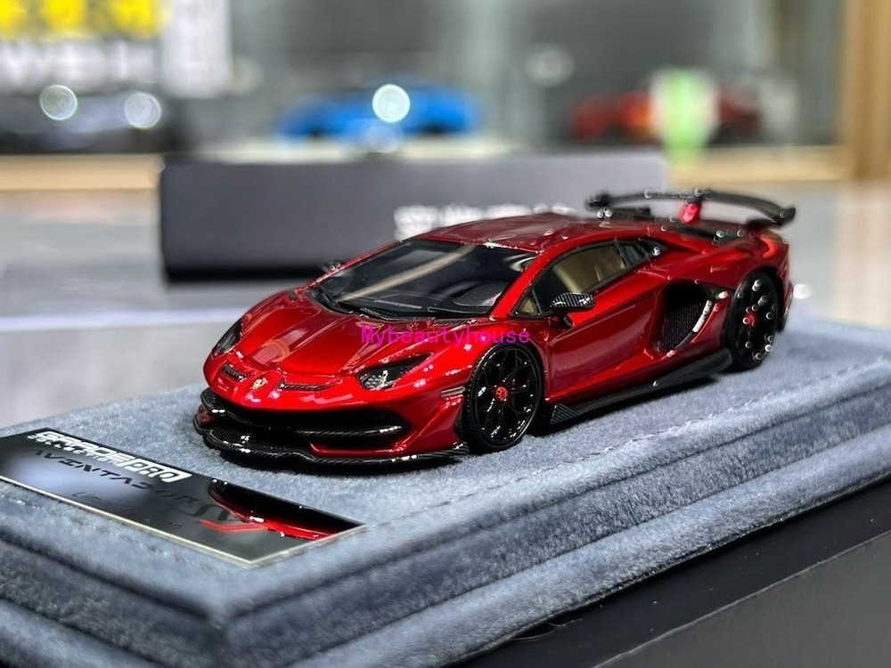 1:64 GradePro Red SVJ LP770-4 Aventador Sports Model Diecast Resin Car