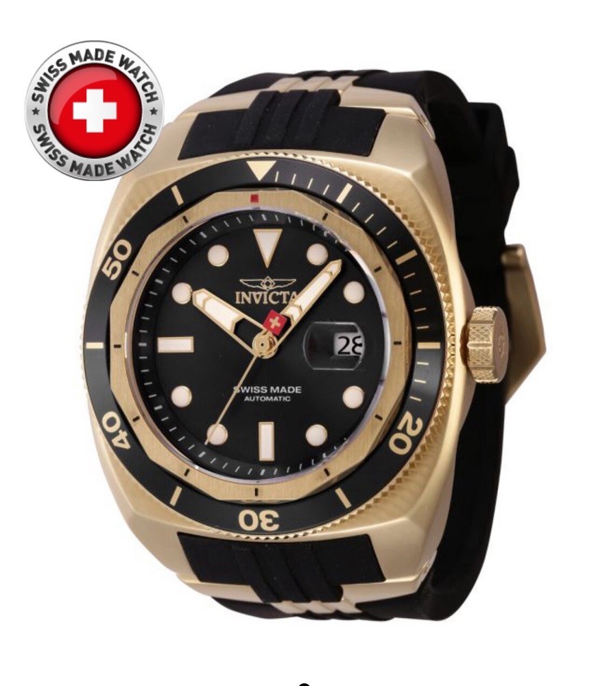 Invicta Swiss Made Ronda R150 Caliber Automatic Men’s Watch 52mm, Gold (44816)
