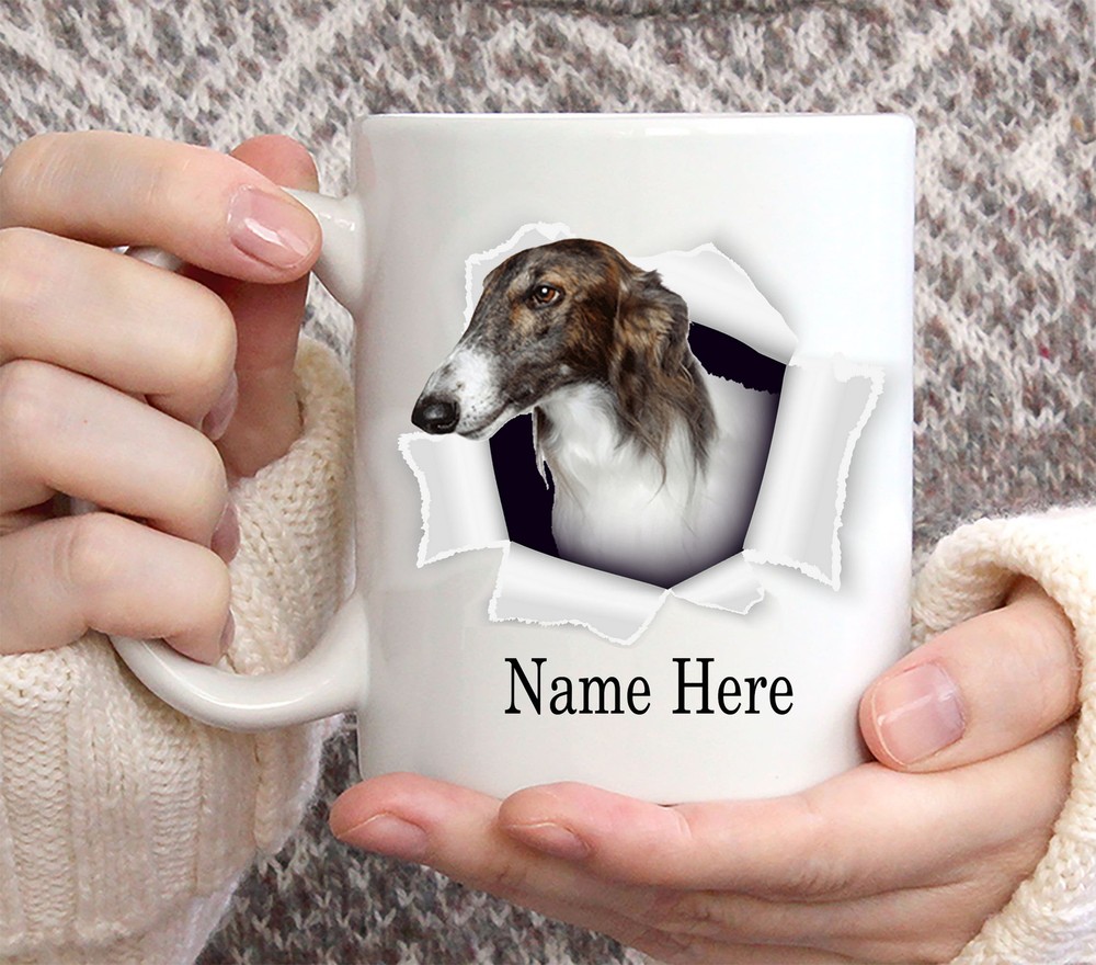 Funny Personalized Borzoi Custom Name Coffee Mug 11oz Borzoi Mug Borzoi Gifts