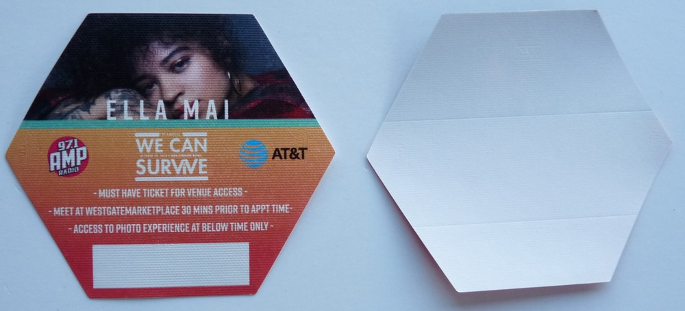 Ella Mai We Can Survive 2018 Concert Tour Backstage Pass D19