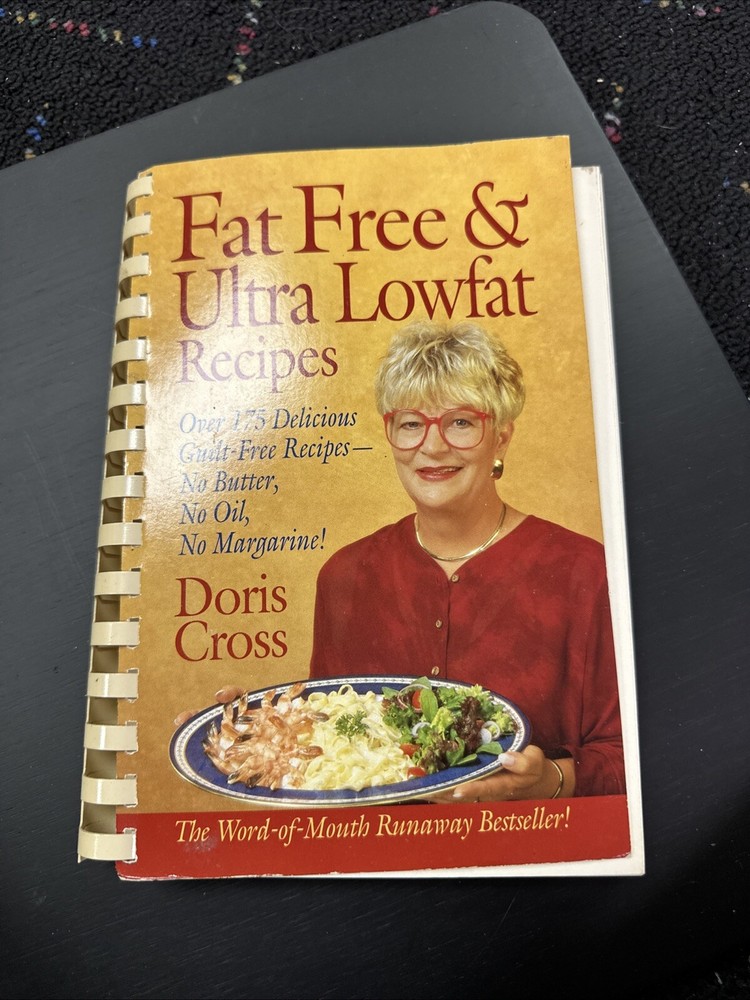 Vintage 1995 BESTSELLER Fat Free & Ultra Lowfat Recipes Cookbook Cooking Book
