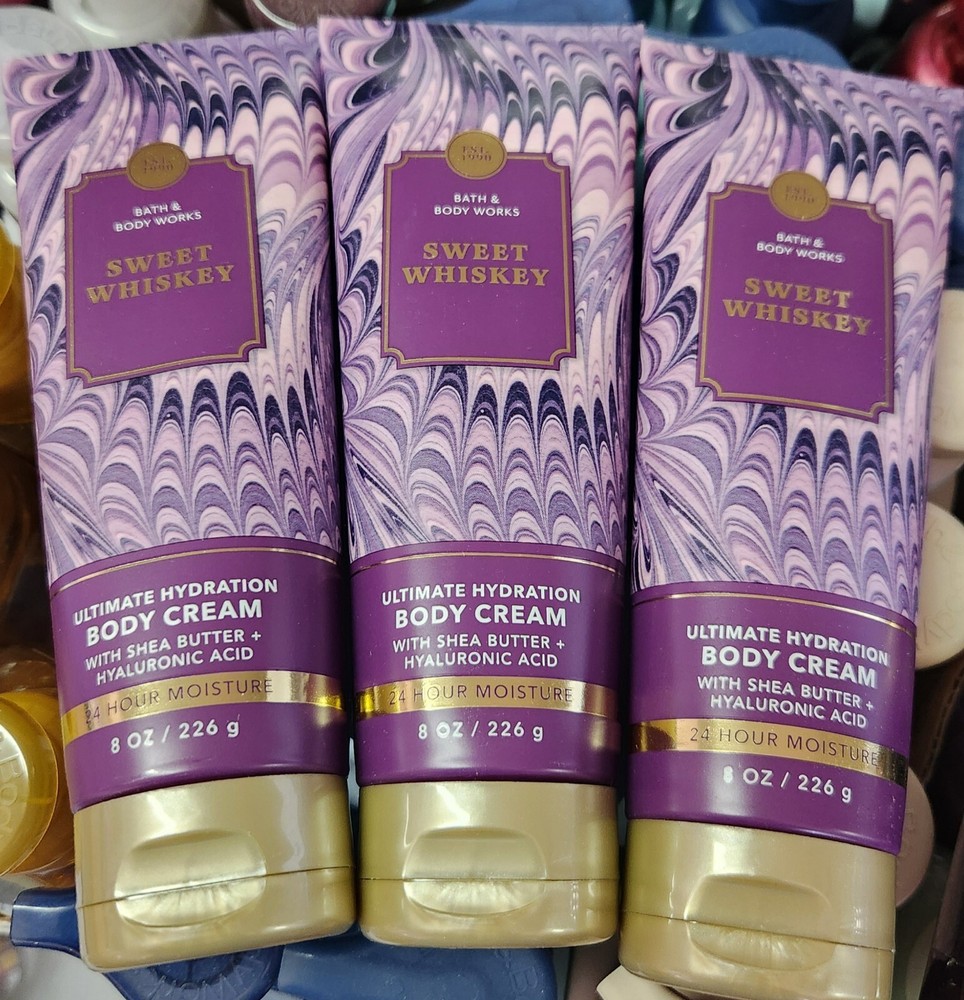 SWEET WHISKEY 2024 LOT OF 3 BODY CREAM TUBE LOTIONS BATH AND BODY WORKS