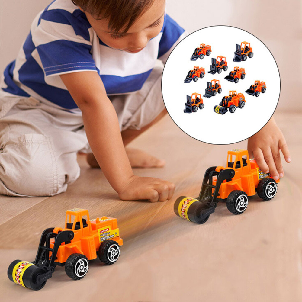 10 Pcs Car Vehicles Toys No Need for Batteries Truck Cake Decoration Child