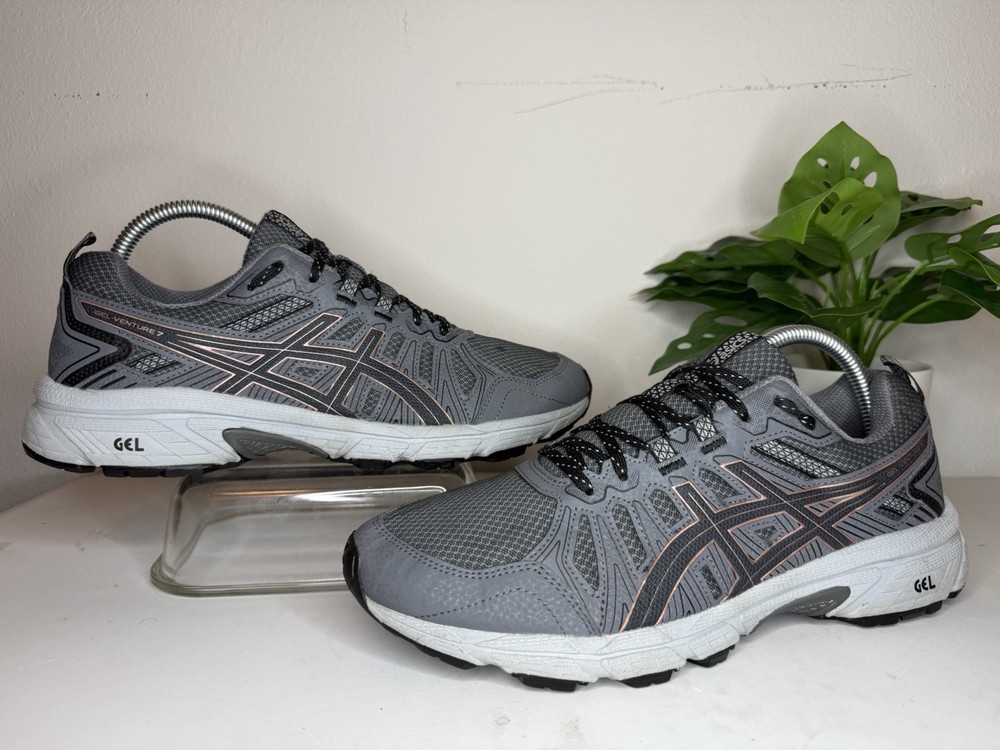Asics Gel Venture 7 Womens Running Sneakers Shoes size 9 Grey Lace Up