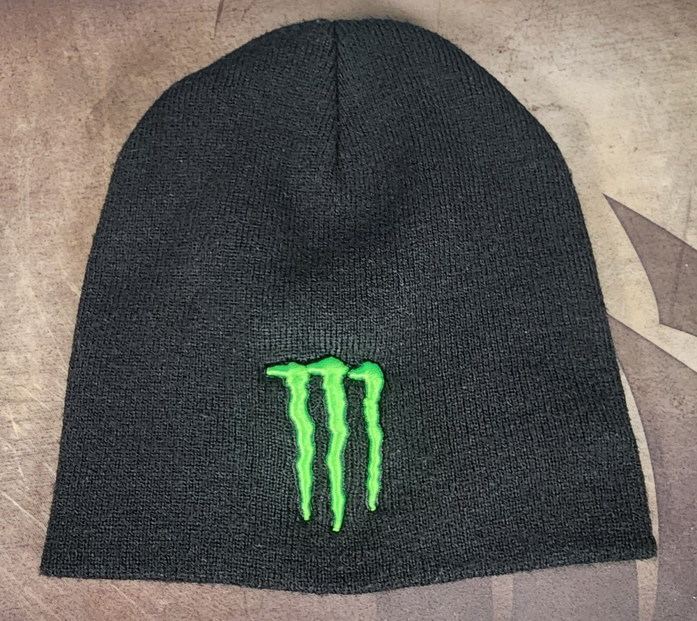 Monster Energy Knit Beanie Black Embroidered Logo OSFM