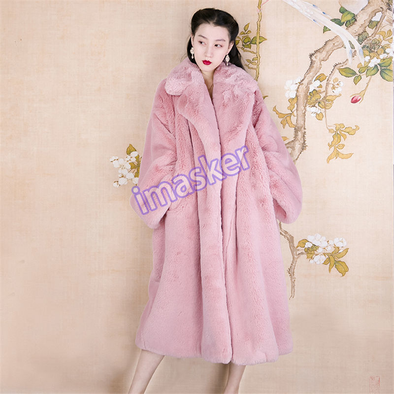 Imitation Mink Coat Imitation Fur Coat Women's Winter Loose Wool Medium Length