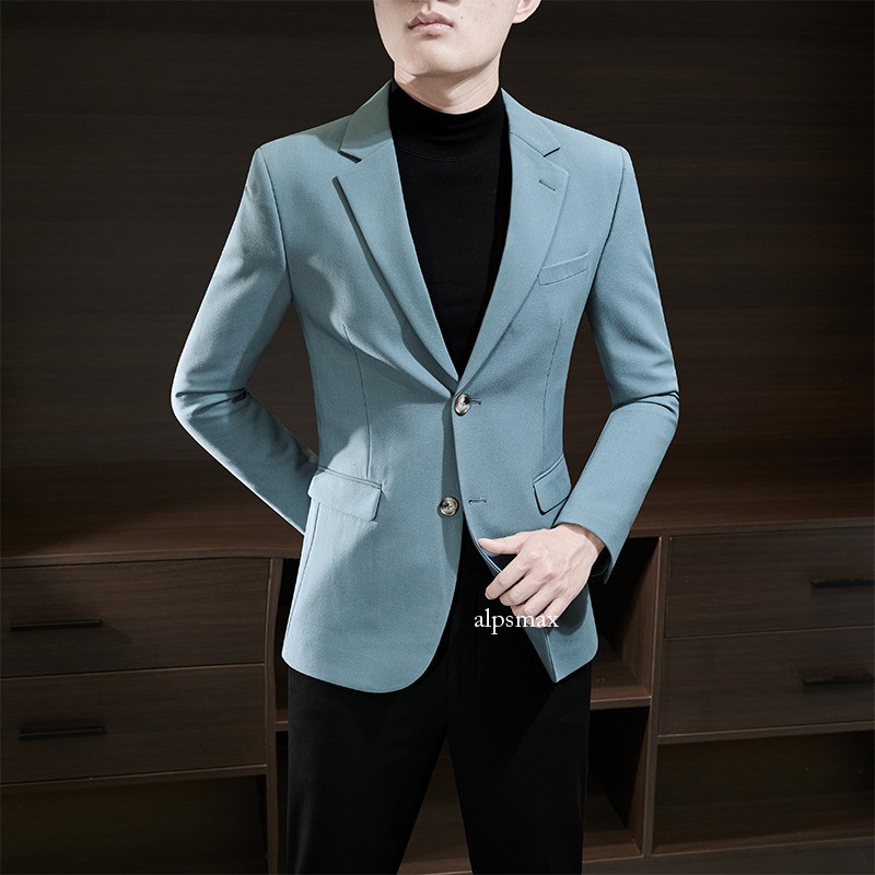Mens Casual Suit Jacket Spring New Single-west Commuter Formal High-end Business