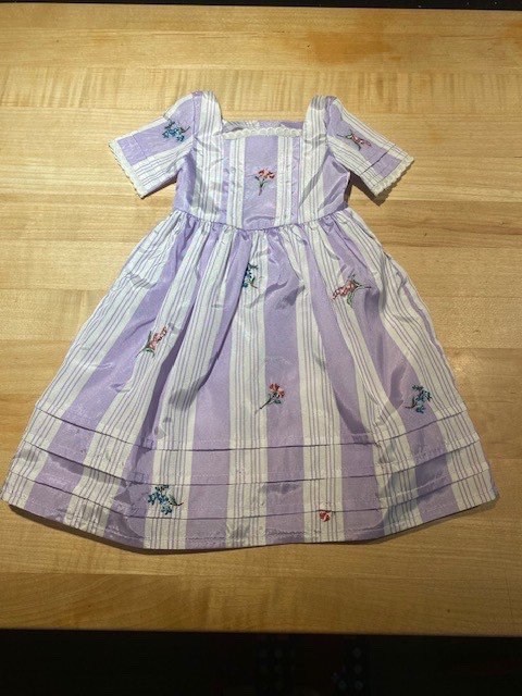 American Girl Felicity Purple Meet Dress