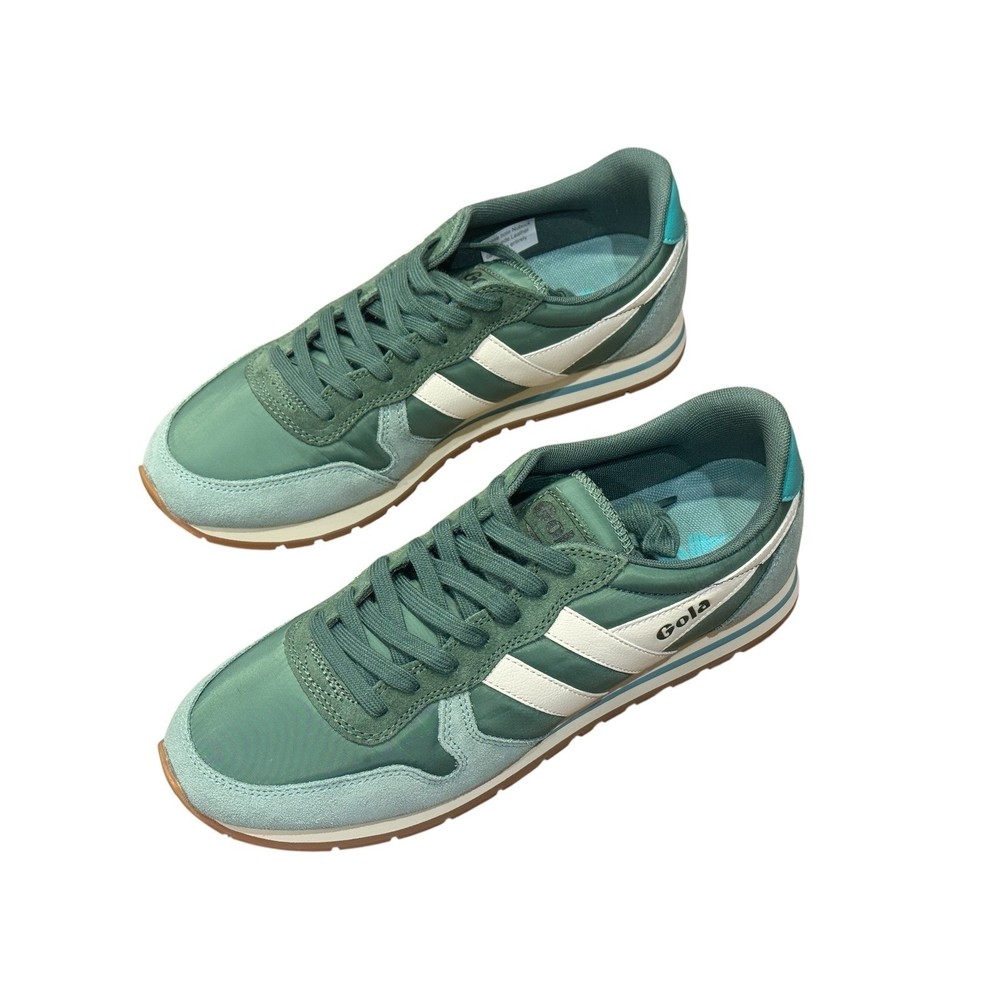 Gola Daytona Chute Trainer Evergreen Green Mist Off White CLB337 Womens 10