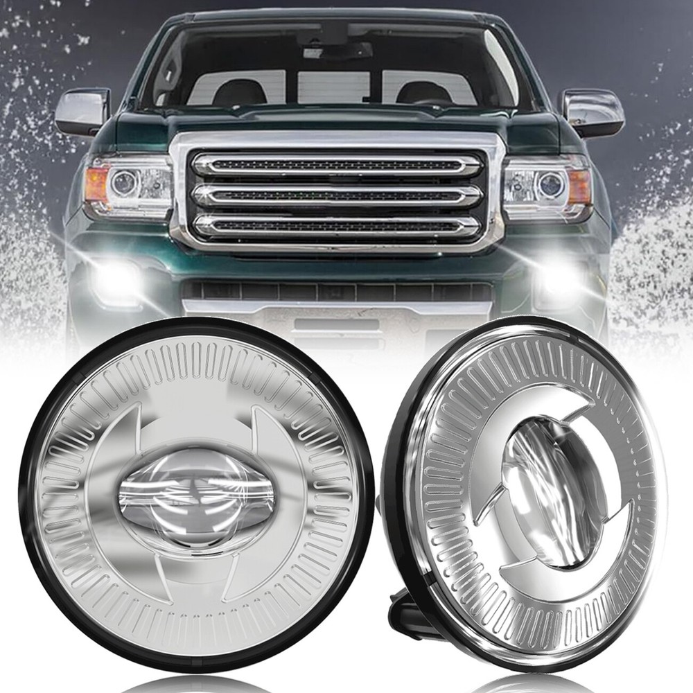 Pair LED Fog Light Bumper Driving Lamps For 2007-2013 GMC Yukon XL 1500 2500