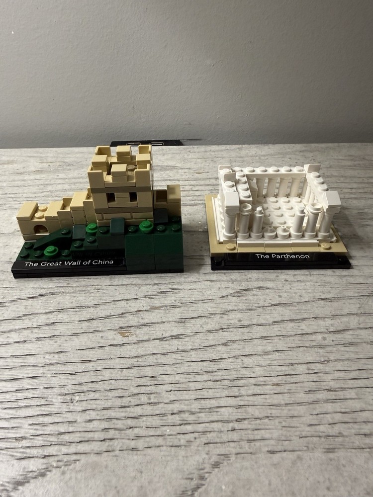 LEGO Architecture The Great Wall of China & The Parthenon 100% Complete