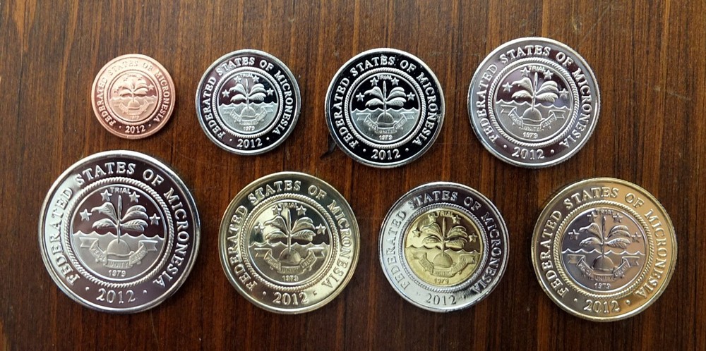 MICRONESIA - 2012 - 8 COIN SET - 1 CENT - 5 DOLLARS, ALL BU    X#1 - X#7  TGEK