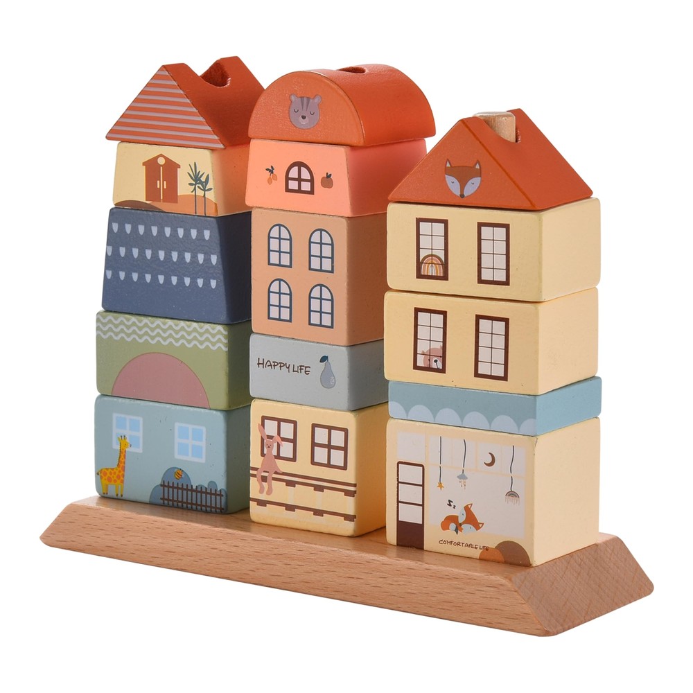 CHILDLIKE BEHAVIOR Hardwood Blocks for Kids - Wooden Building Blocks Set - Wo...