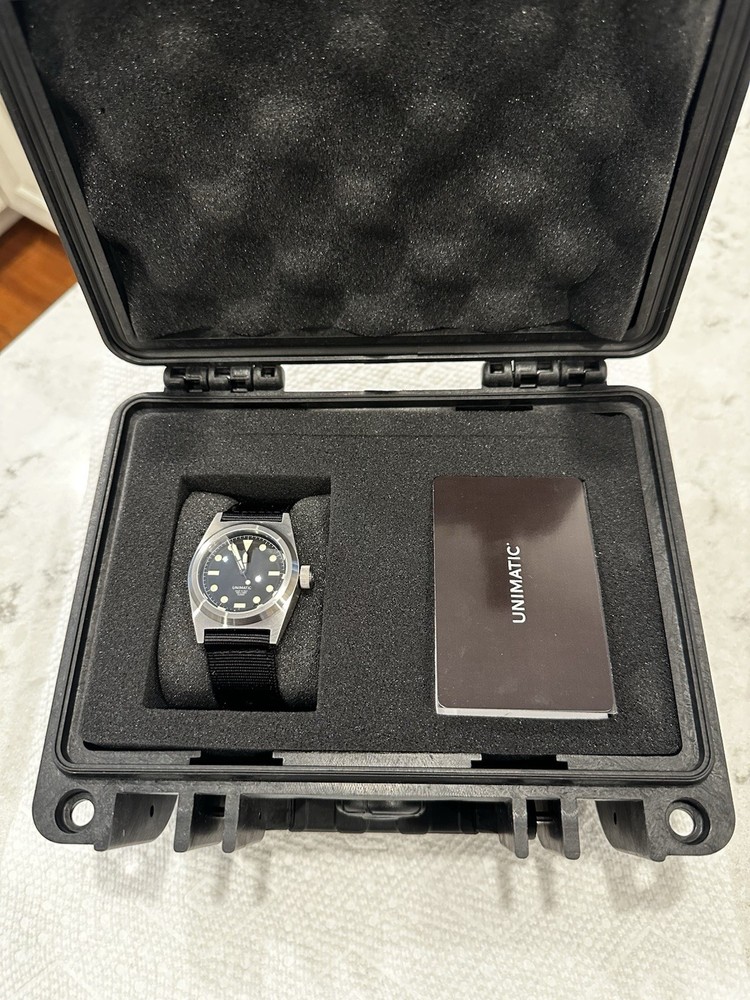 UNIMATIC U2 300m Diver Wristwatch Black Dial NATO Strap w/ Box & Papers