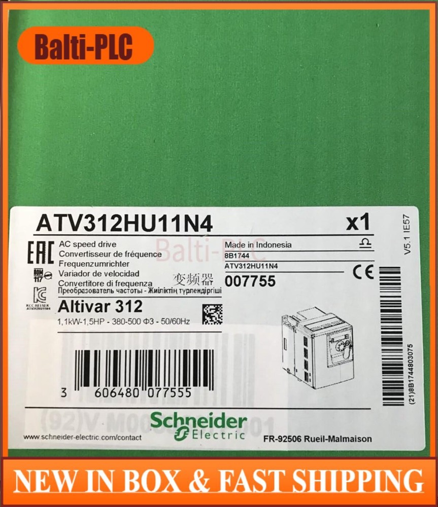 Telemecanique Inverter ATV312HU11N4 AC Drive, 1.5 HP 480VAC US Free TAX