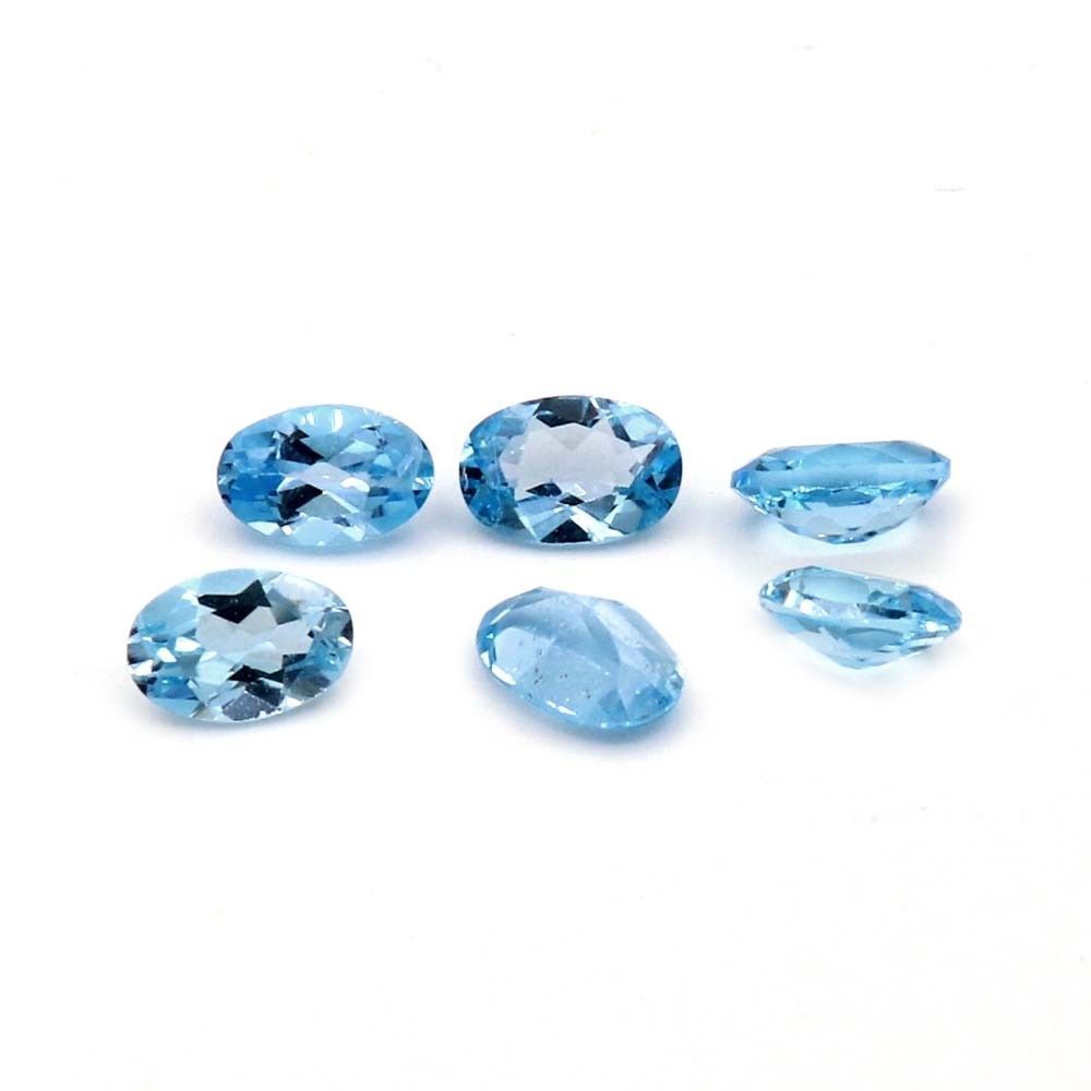 Blue Topaz Faceted Oval Cut Loose Gemstone 5x3 MM to 22x16 MM Calibrated DG