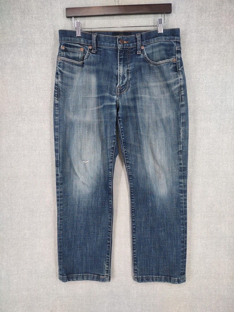 Lucky Brand Jeans Mens 30x30 Blue 363 Straight Fit Distressed Wash Denim Pants