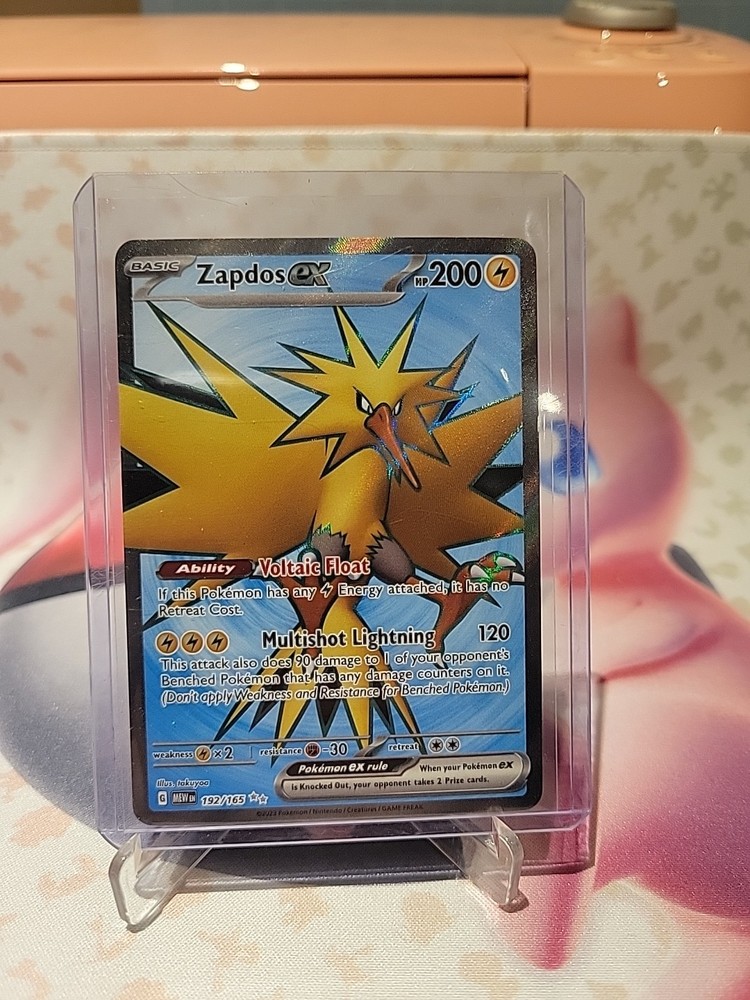 Zapdos Ex 192/165 Full Art -Scarlet & Violet 151 - Pokemon TCG