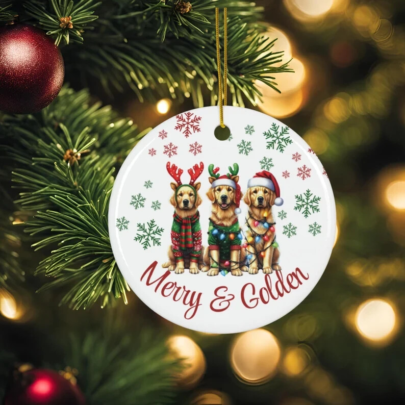 Golden Retriever Ornament Christmas Gift for Golden Mom