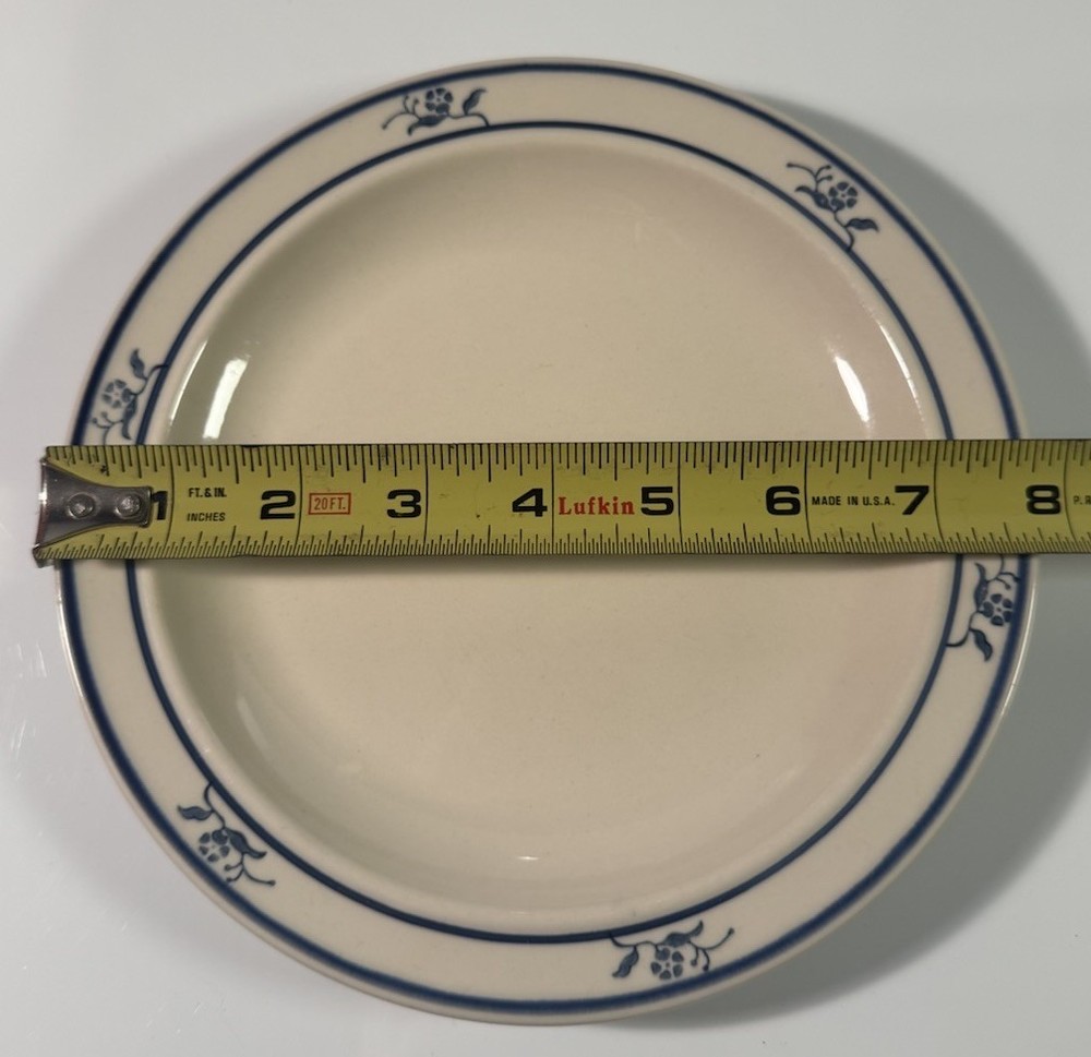 Vintage Scandia Blue Plate Medium 7.75 Tung Guan China Brick Oven Dinnerware  