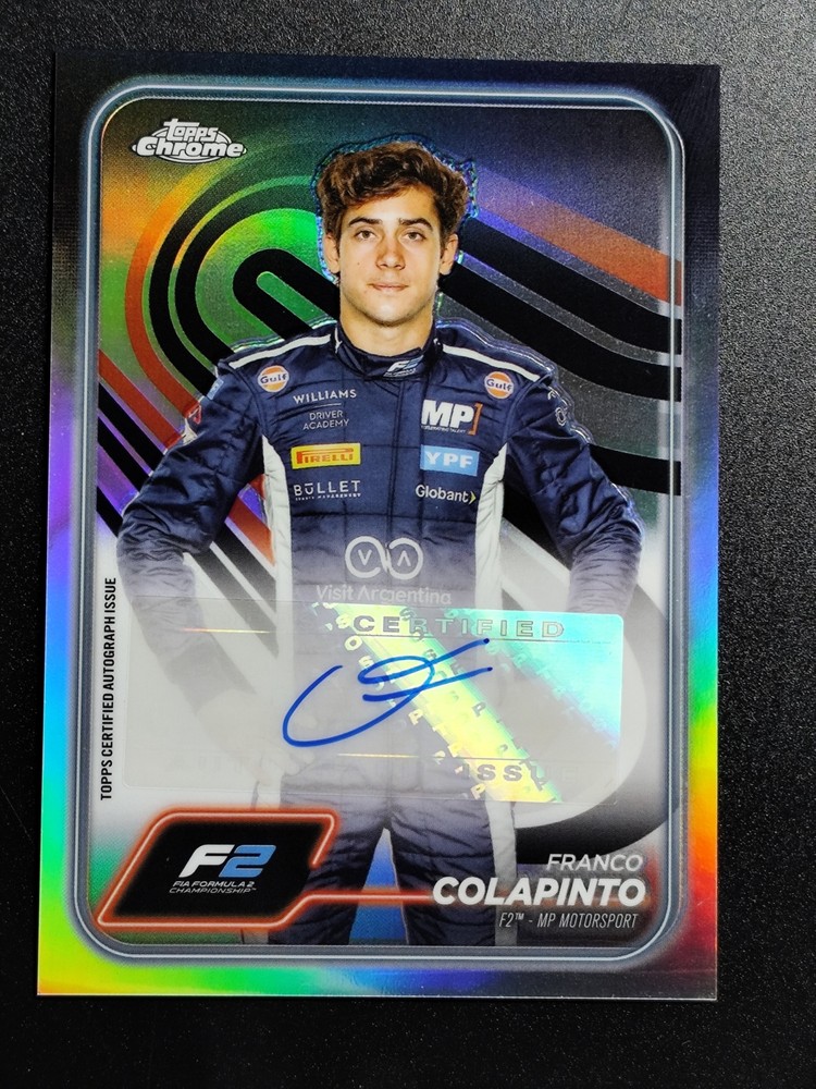 Franco Colapinto 2024 Topps Chrome F1 Refractor Formula 2 Autograph Auto -FZ