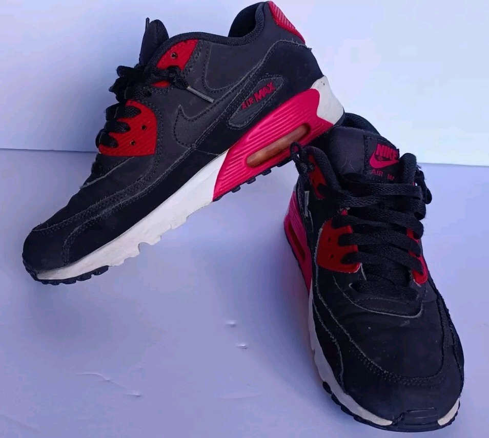 Nike Air Max 90 Big Kids Sneakers in Black Pink Size 7Y 833376-010