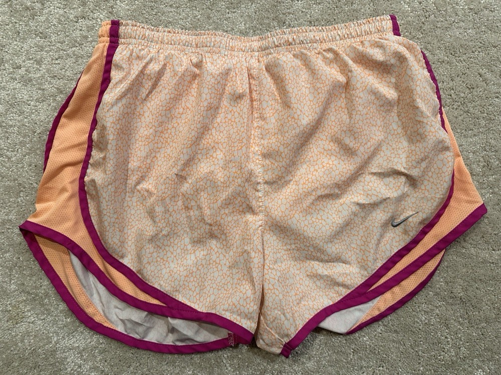 Nike Dri Fit Women's Orange Athletic Shorts Size Medium